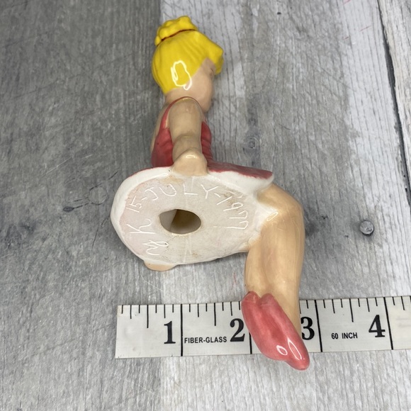 Vintage Signed July 1977 Ballerina Beauty Pink Dress Shoes Statue - Picture 15 of 15